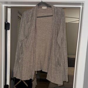 Altar'd State Taupe Open-Front Cardigan